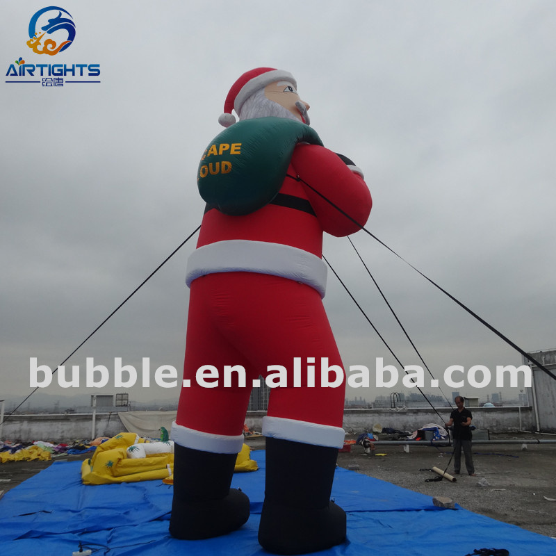 Good Quality Giant Christmas Inflatable Climbing Santa Claus Ground Balloon for Events