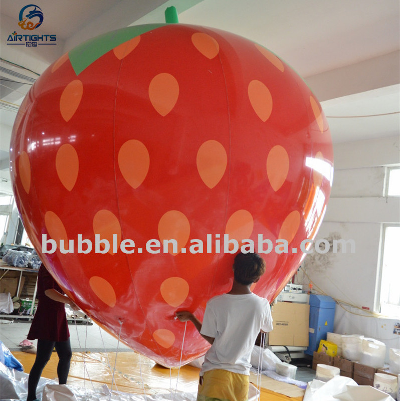 Red Strawberry Lovely sky balloon, helium balloon inflatables made in China