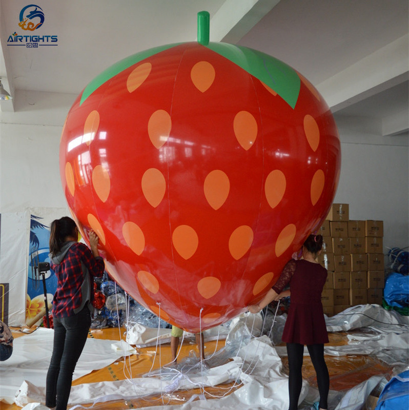 Red Strawberry Lovely sky balloon, helium balloon inflatables made in China