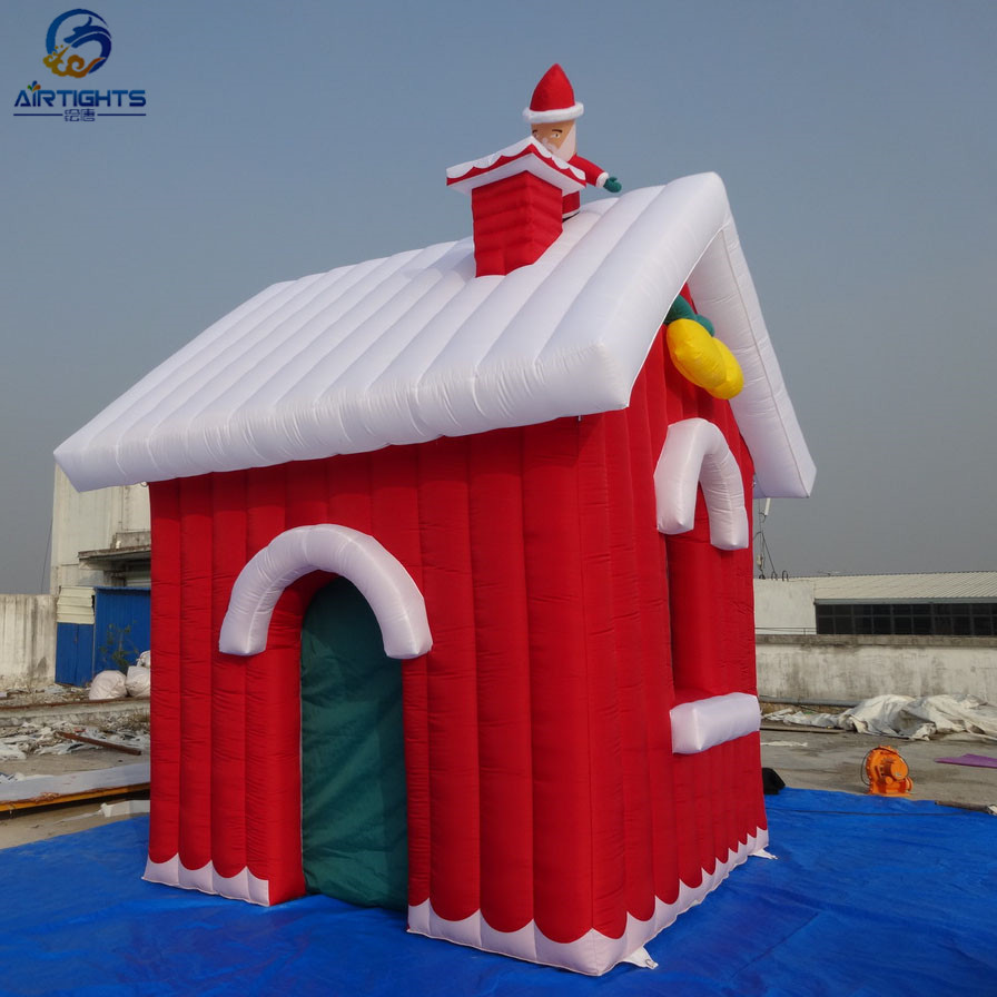 Factory Inflatable Christmas House Santa Grotto House For Xmas Decoration