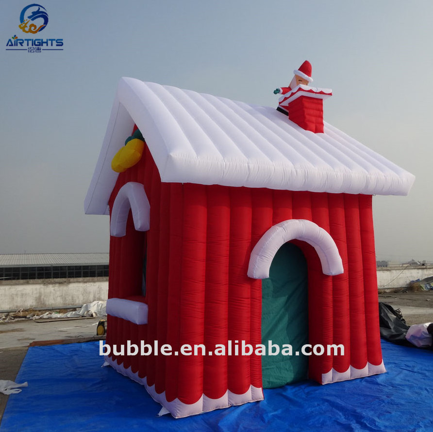 Factory Inflatable Christmas House Santa Grotto House For Xmas Decoration