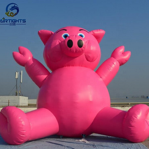 Airtight Factory Hot Sale Inflatable Animal Mascot Giant Pink Inflatable Pig Balloon for Events