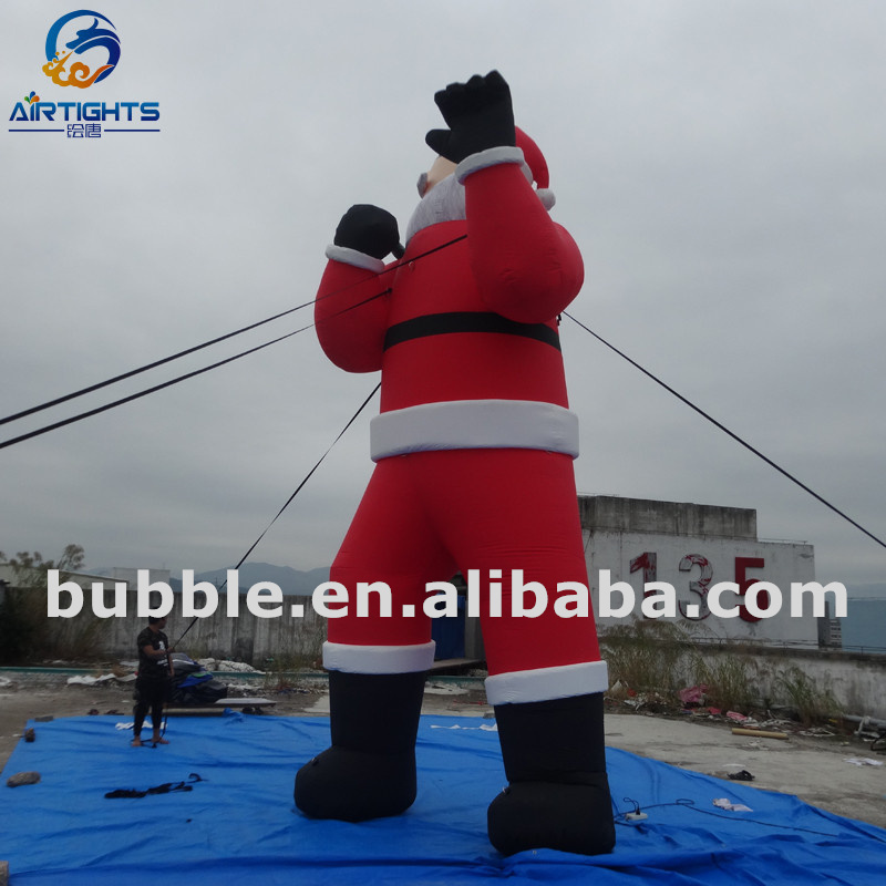 Good Quality Giant Christmas Inflatable Climbing Santa Claus Ground Balloon for Events