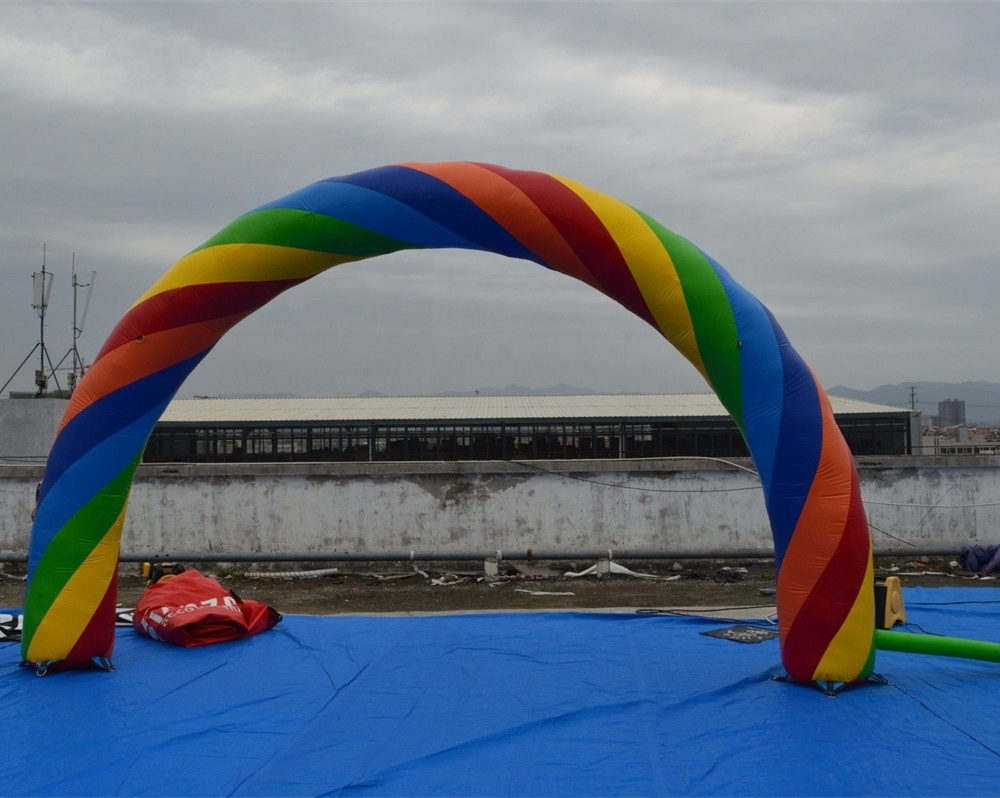 Customized inflatable rainbow arch, colorful entrance archway