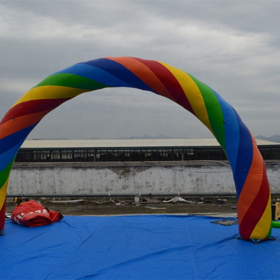 Customized inflatable rainbow arch, colorful entrance archway