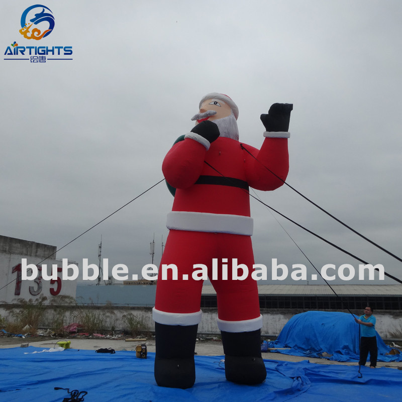 Good Quality Giant Christmas Inflatable Climbing Santa Claus Ground Balloon for Events