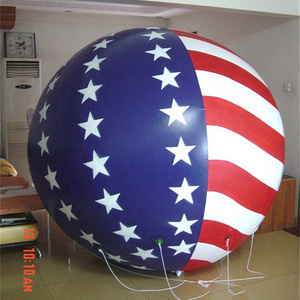 Hot selling to USA 10ft diameter flying inflatable flag parade helium balloon