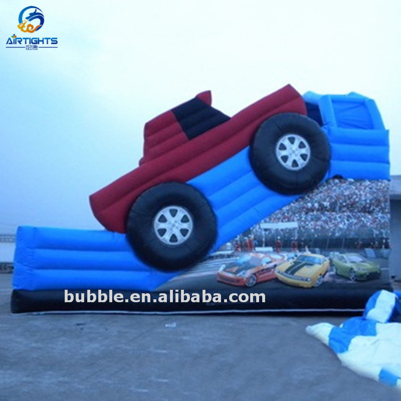 Outdoor 20 ft High Monster Truck Slide Custom Giant Inflatable Slides