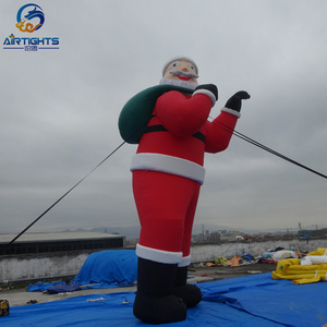 Profession Factory Christmas Cold Air Balloon 20ft Giant Inflatable Santa Claus For Roof Decoration