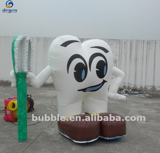 Factory Price Outdoor Decoration Advertising Inflatable Tooth With Toothbrush Air Balloon