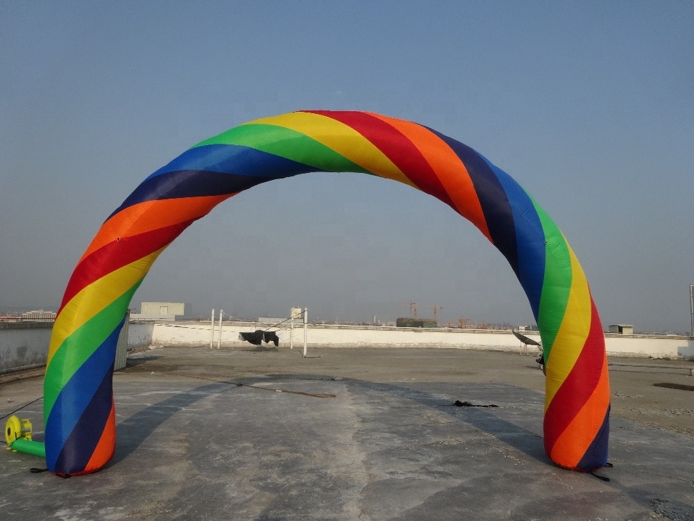 Customized inflatable rainbow arch, colorful entrance archway