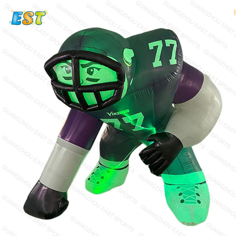 Advertising giant bubba inflatable football player rugby mascot for promotion