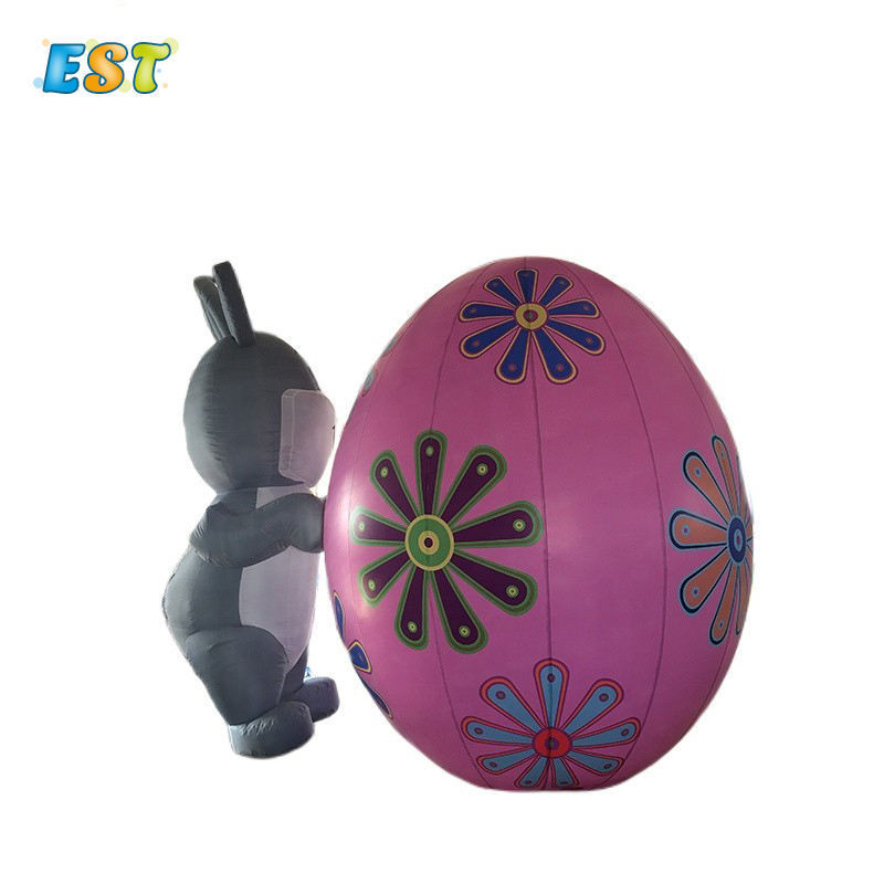 Inflatable Decorations Giant Inflatable Easter Rabbit With Eggs Balloon