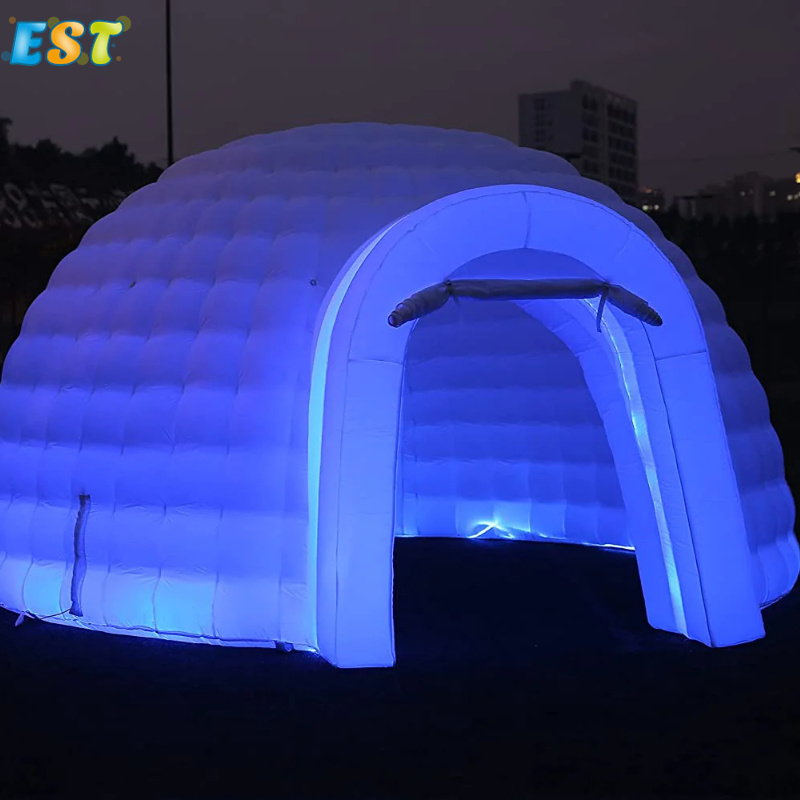 White Color Inflatable Dome Tent House Business Event Tent Inflatable Party Tent Inflatable Nightclub With Lights