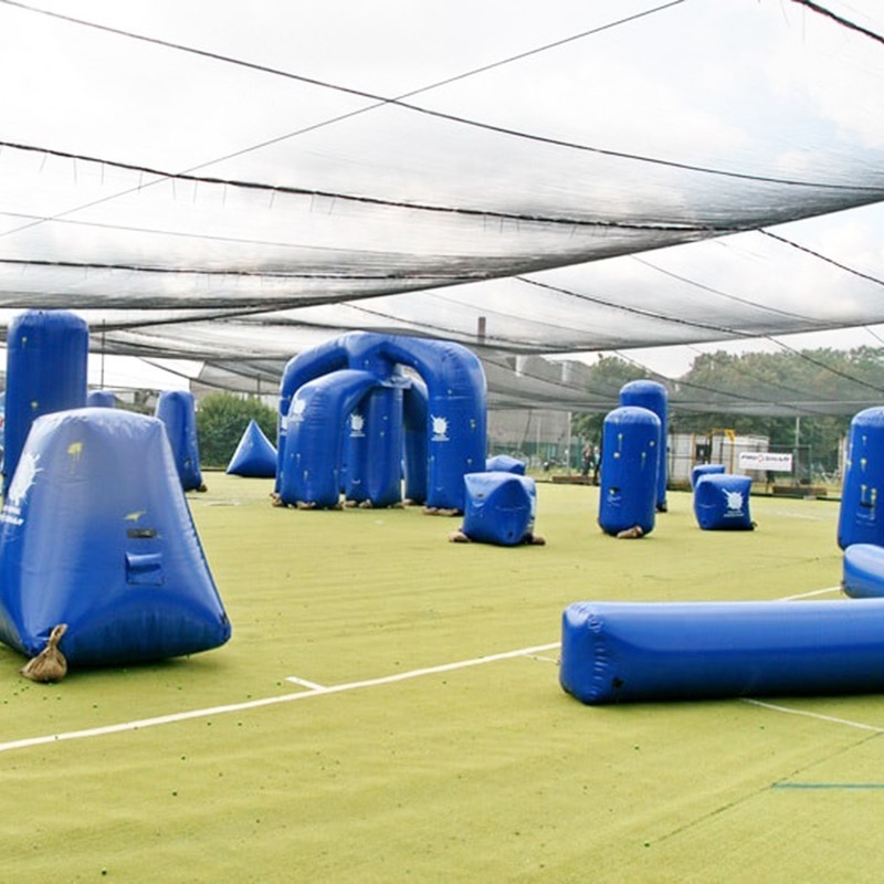 0.6mmPVC 29pcs Cheap Price Inflatable Paintball Bunkers For Crazy Archery Games used rental