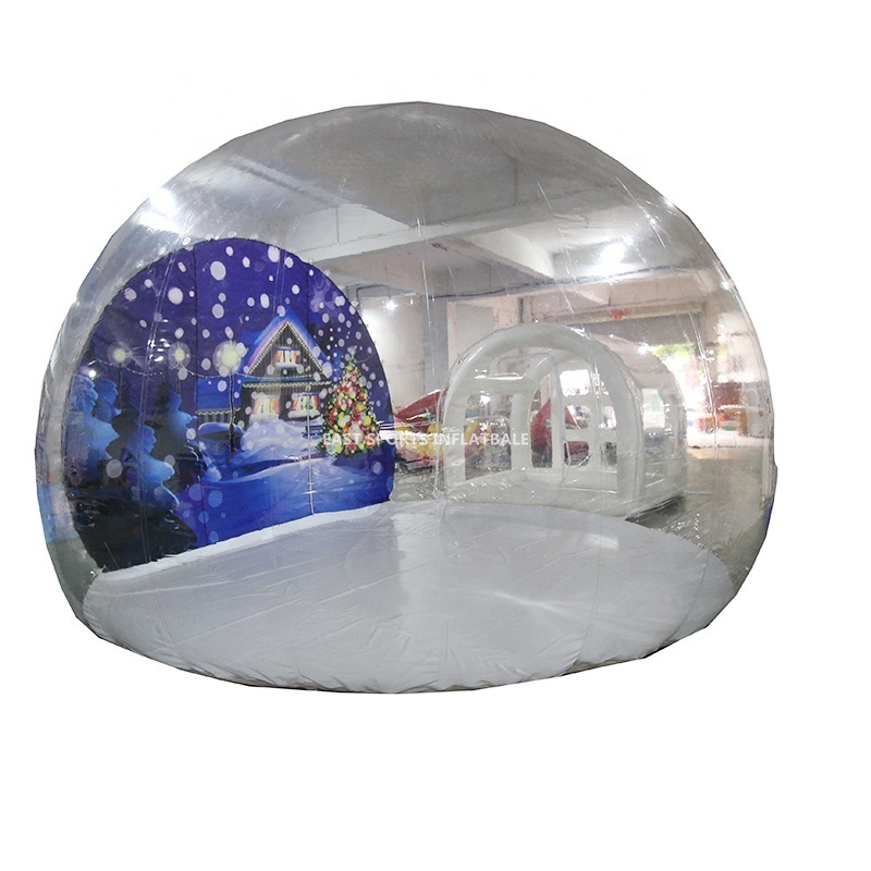 Free Shipping By Sea Giant Advertising Snowglobe Human Snowing Globe Xmas Inflatable Snow Globe