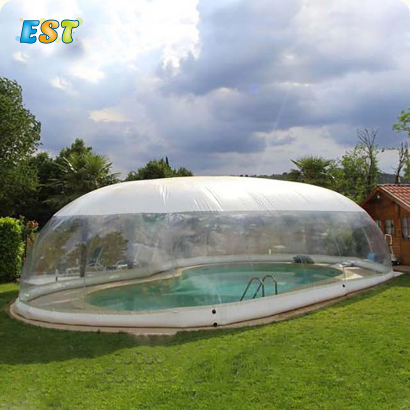 Customized outdoor clear inflatable pool cover inflatable dome for pools