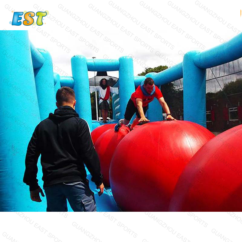 Crazy Sports Interactive Games Inflatable Big Baller Wipeout Course Challenge game Inflatable Wipeout Jumping Baller