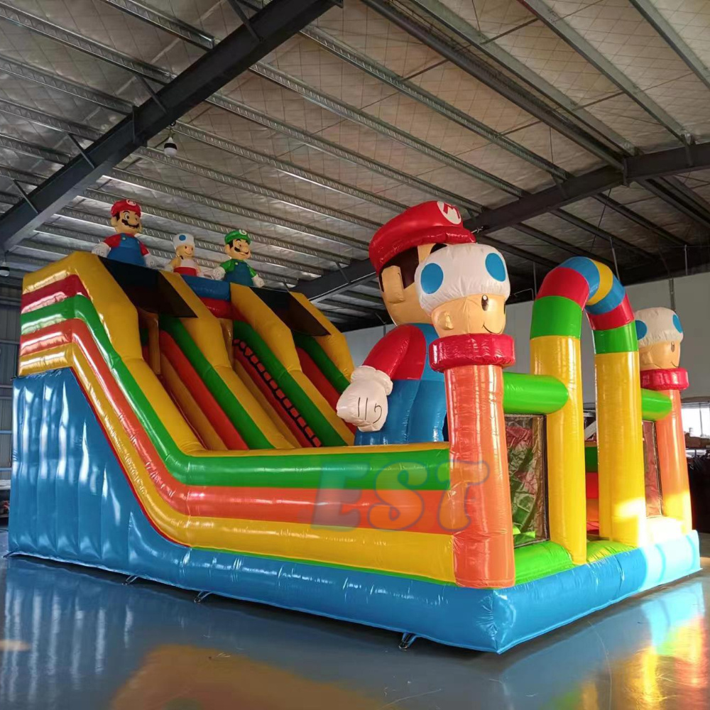 Large Outdoor Inflatable Bouncy Castle Maze Jumping Bouncer Kids Adult Fun City Playground Inflatable Slide For Sale