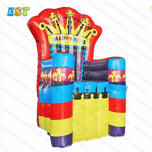 Large Birthday Party Inflatable Throne Chair For Advertising Big Kids