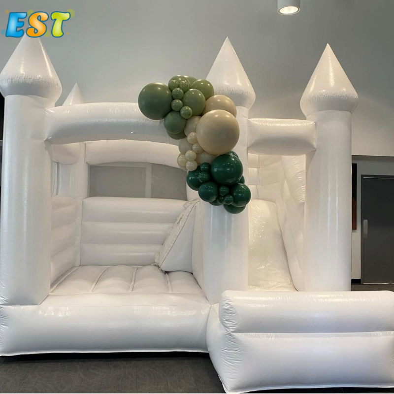 Mini Inflatable Bouncer Castle White Toddler Inflatable Bounce House With Ball Pit Pool