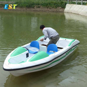 Water park 4 person fiberglass pedal electric boat for sale