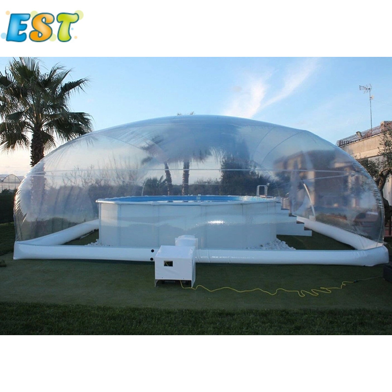 Manufacturer durable pvc cover tents inflatable lap pool transparent swimming pool dome tent PVC inflatable pool cover