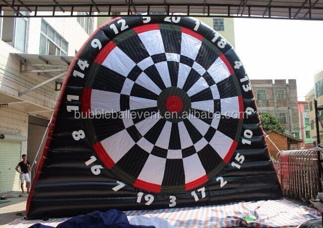 Wholesale 5m High Double Side Shooting Games Inflatable Soccer Dart Board Football Score Darts