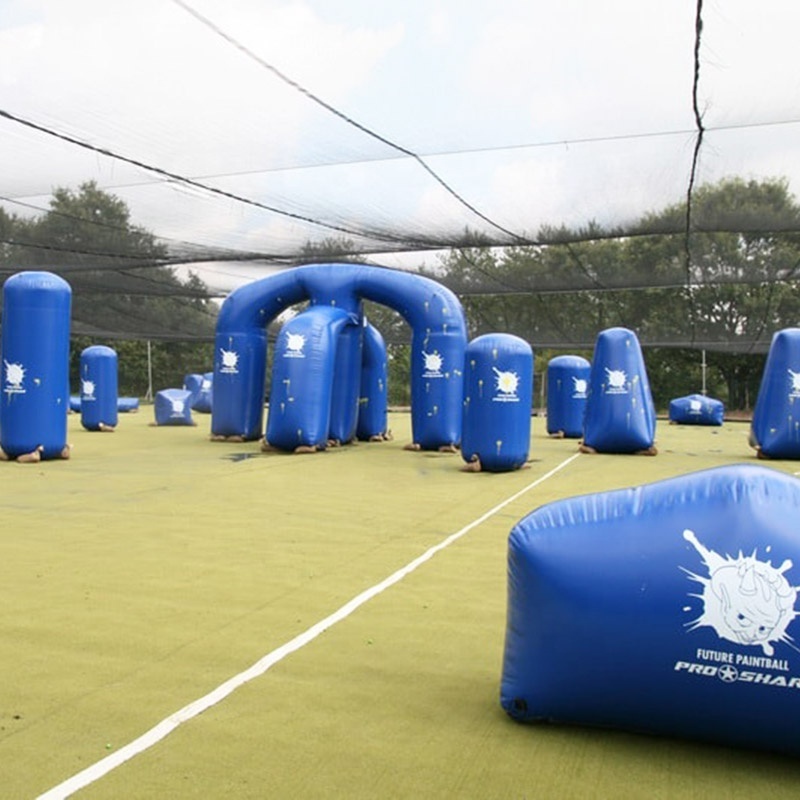 0.6mmPVC 29pcs Cheap Price Inflatable Paintball Bunkers For Crazy Archery Games used rental