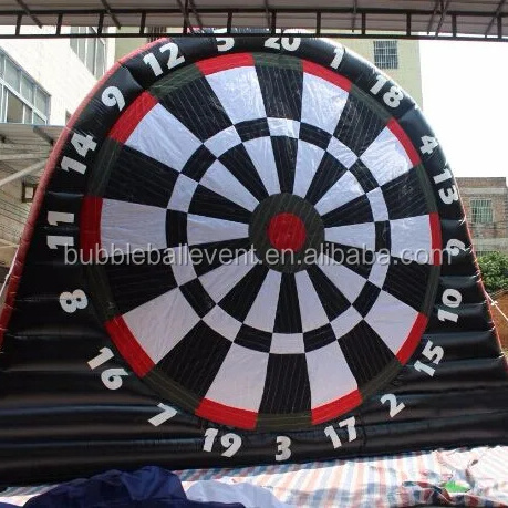 Wholesale 5m High Double Side Shooting Games Inflatable Soccer Dart Board Football Score Darts