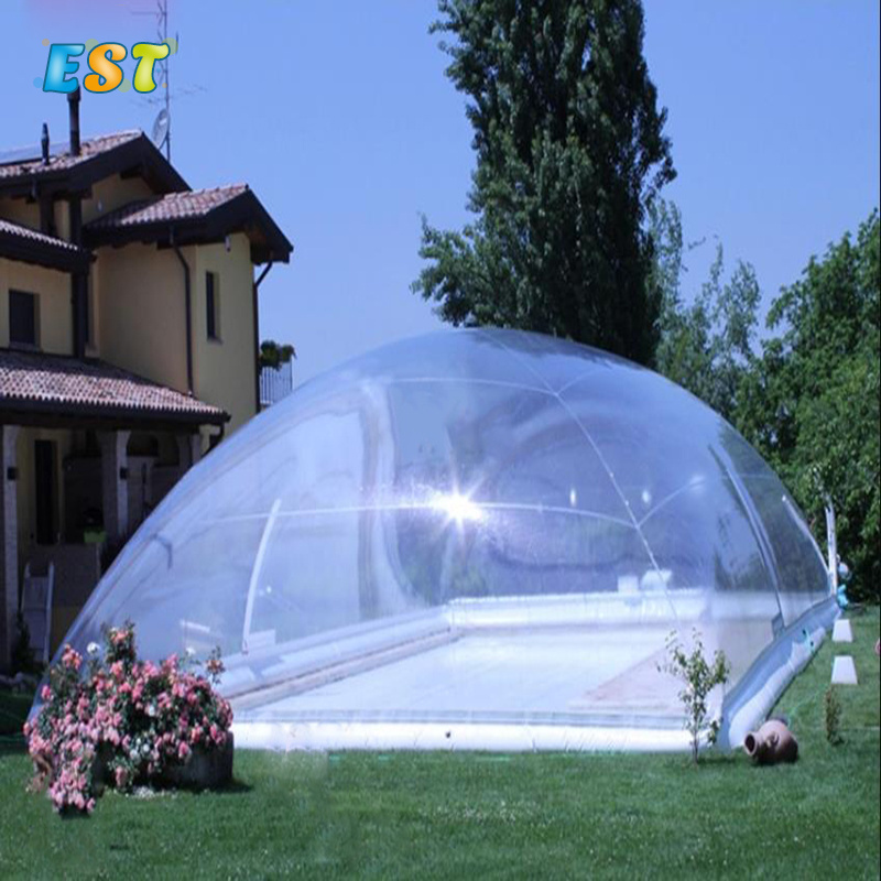 Customized outdoor clear inflatable pool cover inflatable dome for pools