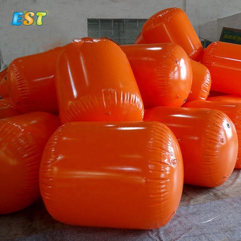 marine used pvc 1.2*1.5mH cylinder tube inflatable marker buoys/ stick buoy/ air sealed buoy for sale