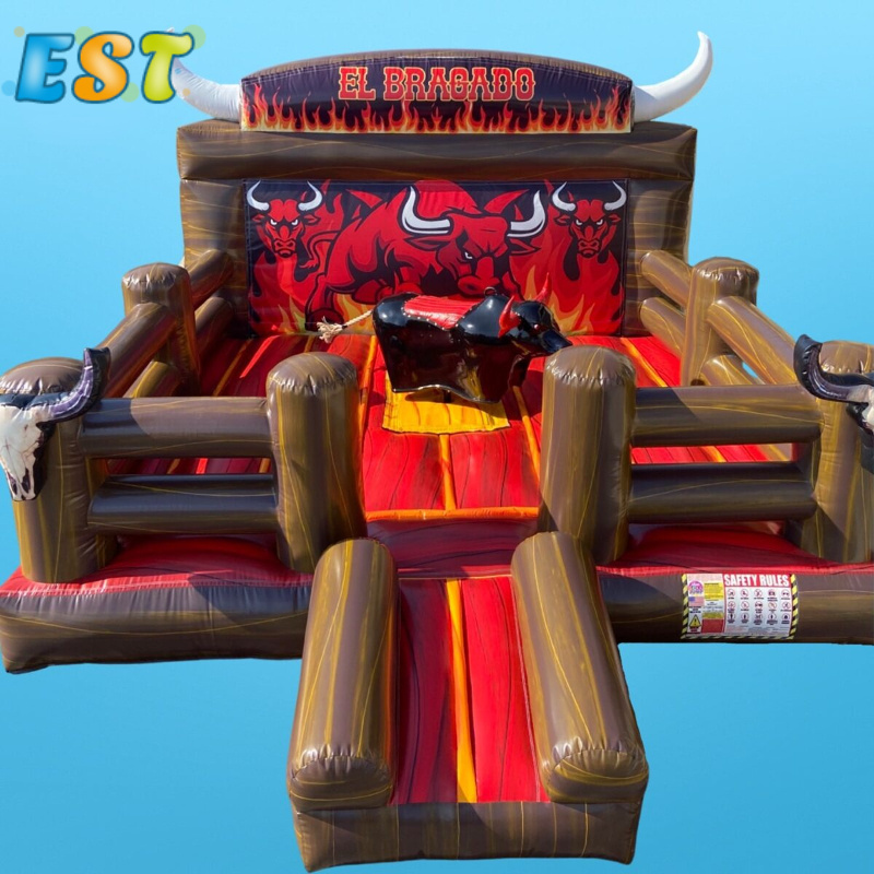 Commercial Adults Games Mechanical Rodeo Bull Riding Machine Controls Inflatable Machine Bull Ride For Sale