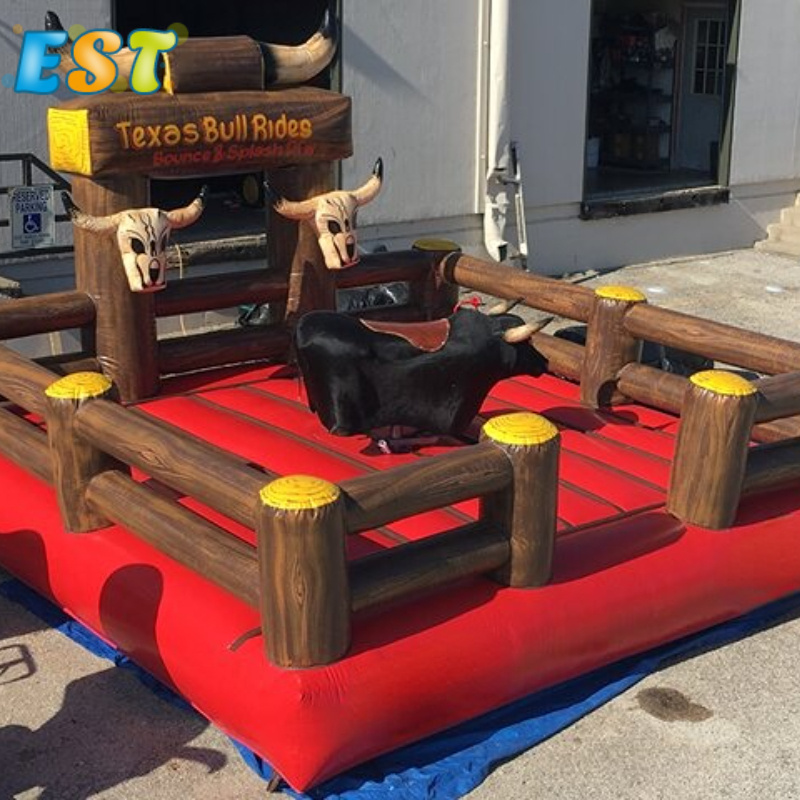 Commercial Adults Games Mechanical Rodeo Bull Riding Machine Controls Inflatable Machine Bull Ride For Sale