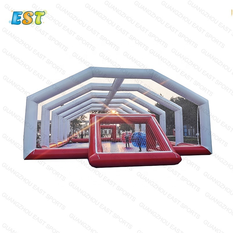 Hot selling giant kids adults water sports arena soccer field subbuteo 3v3 inflatable football pitch for street game