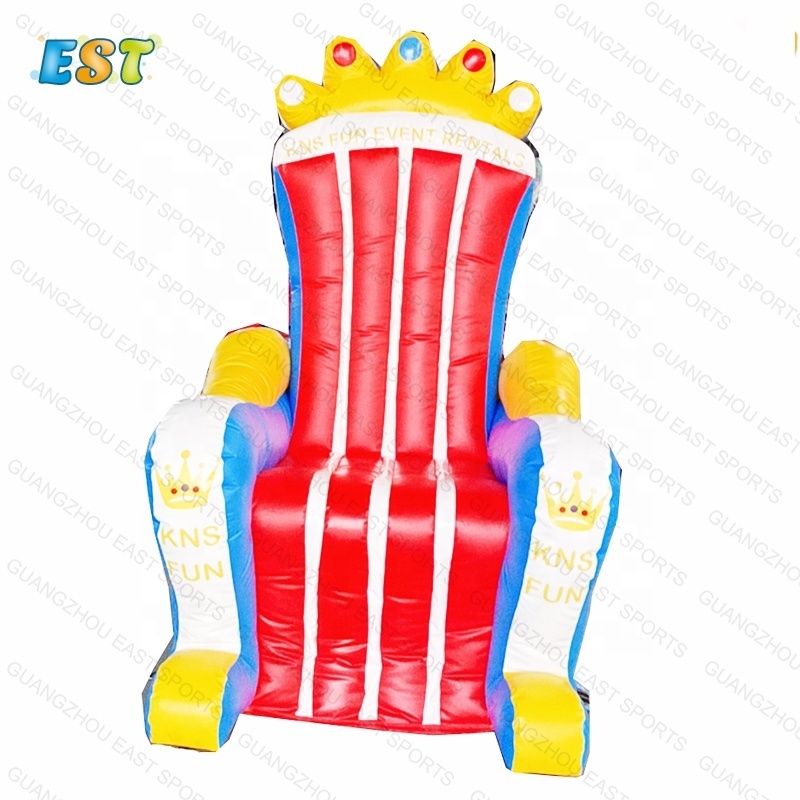 Large Birthday Party Inflatable Throne Chair For Advertising Big Kids