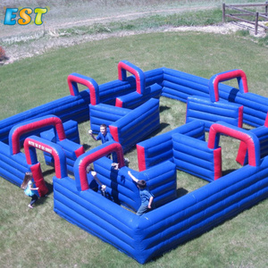 Giant Inflatable Maze 10x10m Games Inflatable Arena For Kids And Adults Inflatable Laser Tag Arena