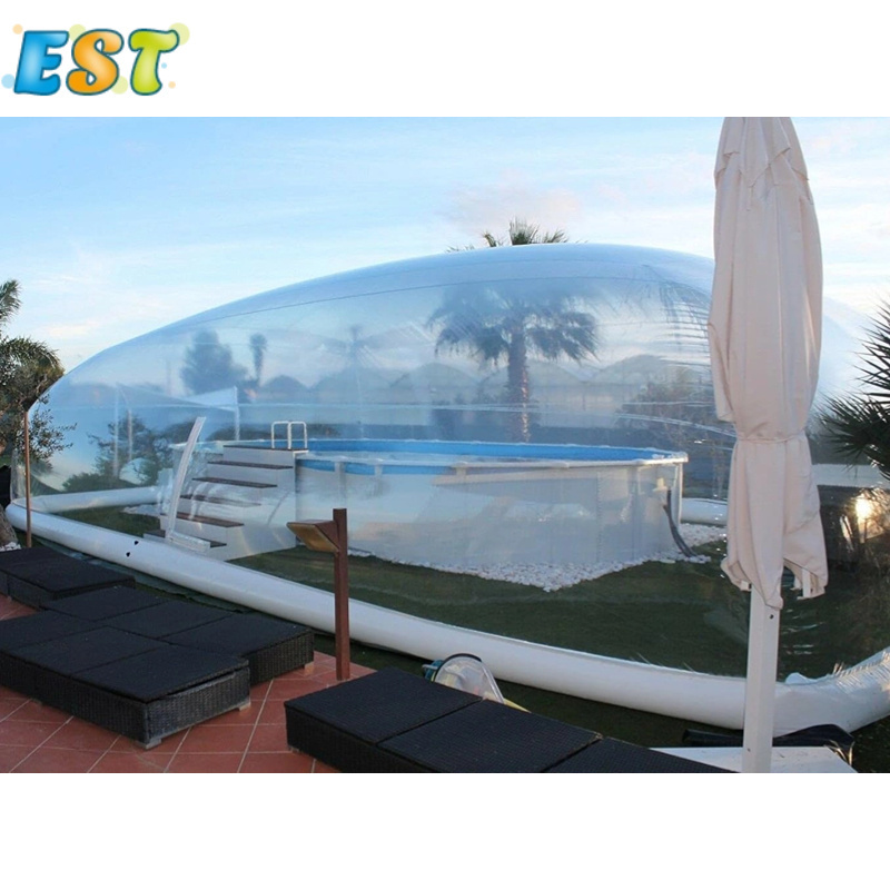 Manufacturer durable pvc cover tents inflatable lap pool transparent swimming pool dome tent PVC inflatable pool cover