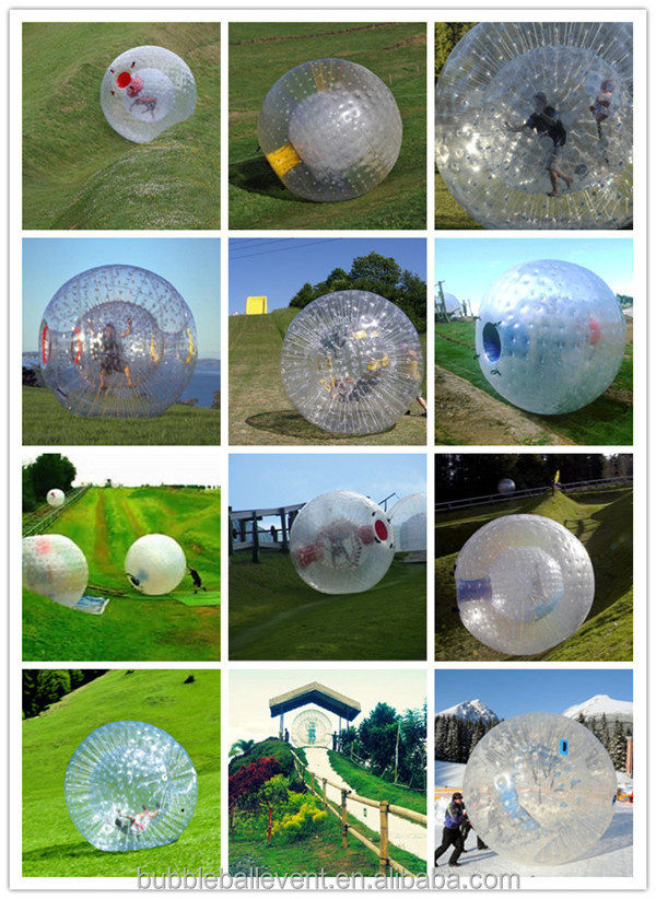 Giant inflatable human bubble ball, wholesale ball pit balls zorb rolling ball, cheap zorb balls for sale