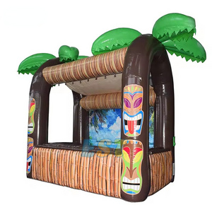 Fun food and drink concession stand booth with airtight inflatable Tiki bar