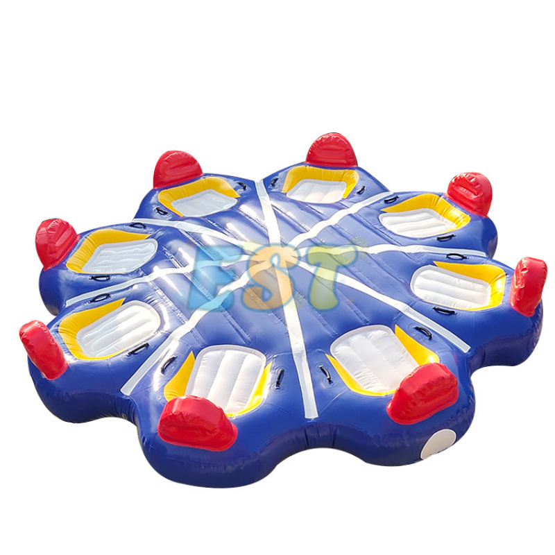 8 Person Commercial Inflatable Water Towable Equipment Inflatable Towable UFO Boat Crazy Sofa Round Boat Water Games