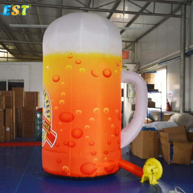 Giant 5m Bottle Model Advertising Inflatable Beer Mug Bottle Inflatable Model Inflatable Cans for Advertising