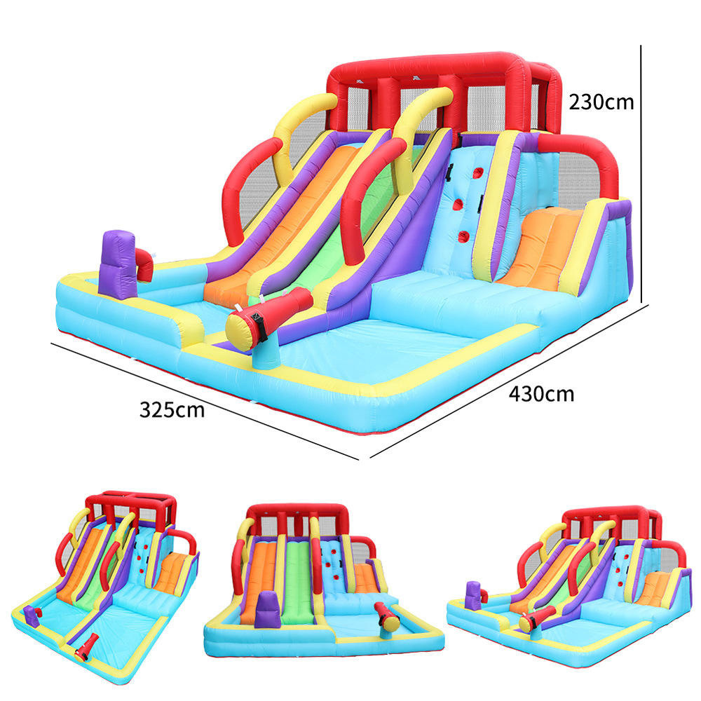 Home Outdoor Water Play Naughty Fort Pool Rock Climbing Slide Inflatable Castle Factory Direct Sale Children's Paradise