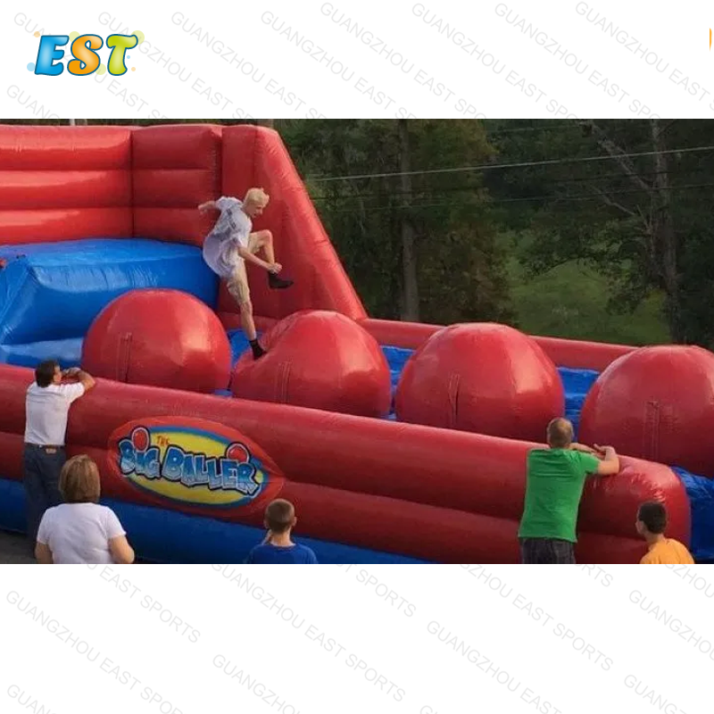 Crazy Sports Interactive Games Inflatable Big Baller Wipeout Course Challenge game Inflatable Wipeout Jumping Baller