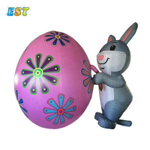 Inflatable Decorations Giant Inflatable Easter Rabbit With Eggs Balloon