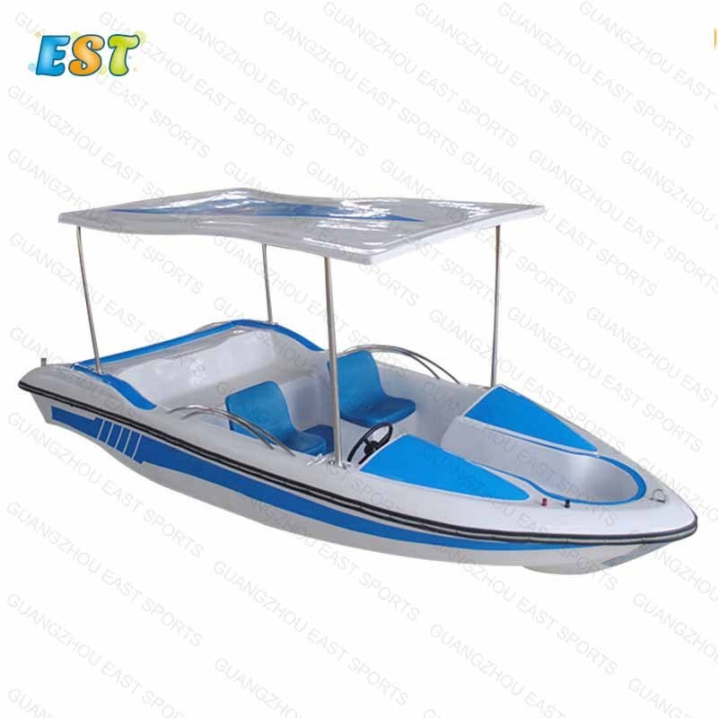 Water park 4 person fiberglass pedal electric boat for sale