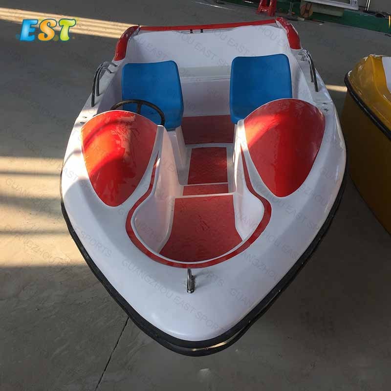 Water park 4 person fiberglass pedal electric boat for sale