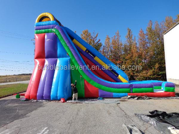 8m Hight PVC Large Used Inflatable Adult Water Slide for Sale Repair Kits for Free, Blower for Sale Custom Logo Printed 2 Years