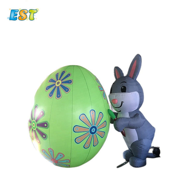 Inflatable Decorations Giant Inflatable Easter Rabbit With Eggs Balloon