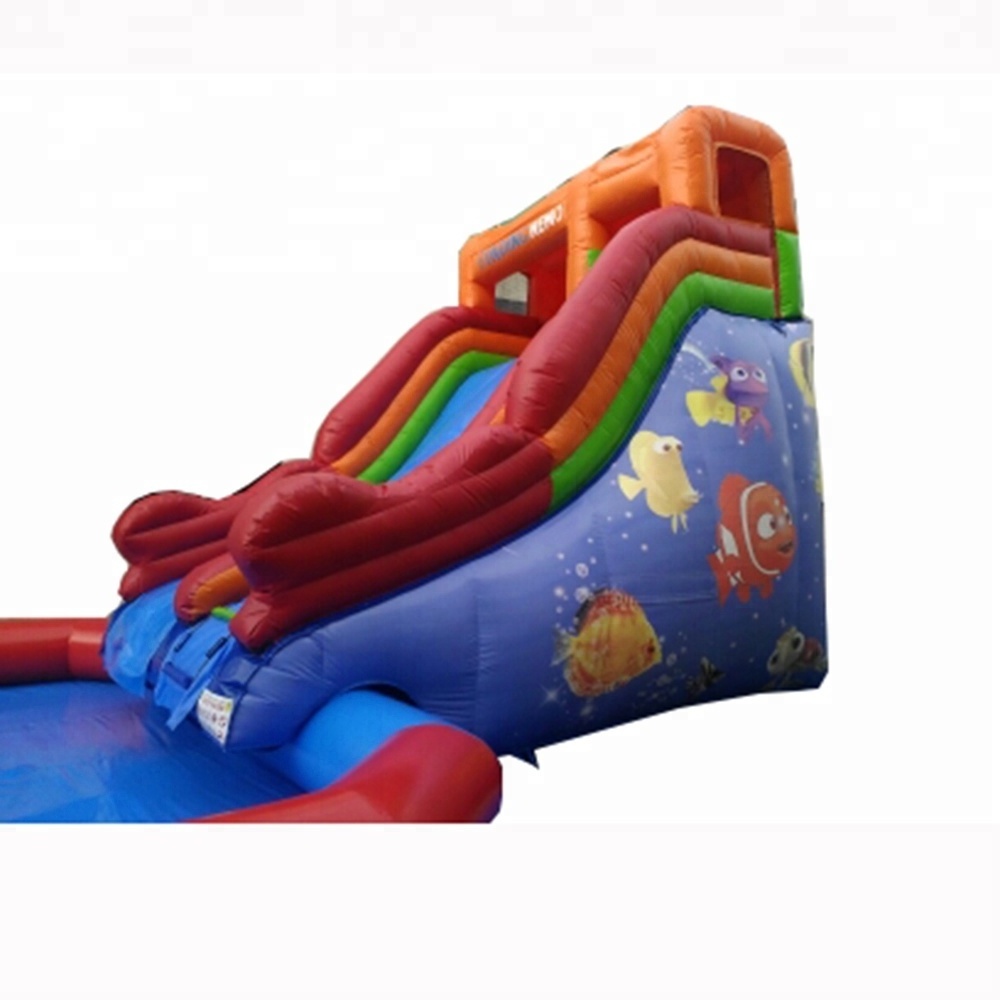 Top quality large inflatable adult water swimming pool rental with slide for sale